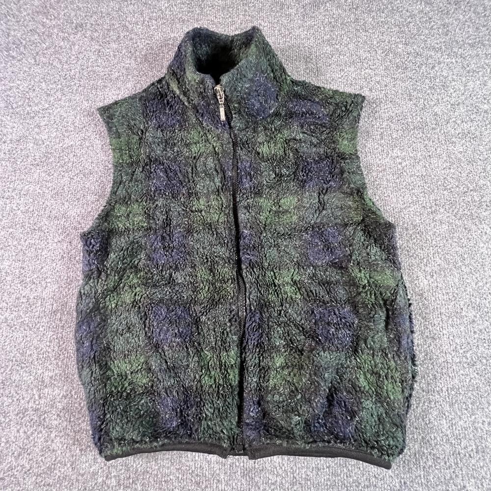Vintage Palmetto's Vest Jacket Women's S Green Polyester Fleece Winter Full-Zip